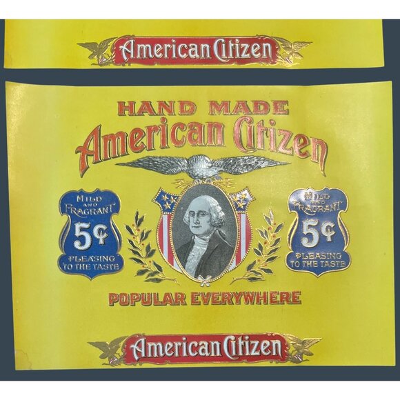 Hand Made American Citizen Cigar Labels Vintage Set Of 20 - Picture 2 of 5